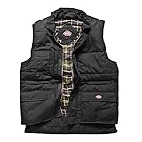 (ディッキーズ) Dickies メンズ プロフェッショナル コンバット 撥水 作業用フルジップボディーウォーマー 作業服ジレ ワークベスト 作業着ノースリーブジャケット スリーブレスコート 防寒チョ