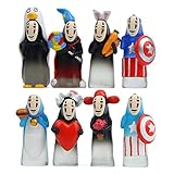 千と千尋の神隠し 　ガラス　キッチンコレクション 園芸の小道具 アクセサリー　置き物　可愛い　動物　 マイクロ風景 　盆栽 　DIY 装飾 8個 セット　マイクロ景観置物 ガーデン装飾品 飾り小物 雑