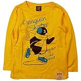 《秋冬春対応》BOOM TOWNKIDS(ブームタウンキッズ) ペンギンスケートスラブ天竺長袖Tシャツ 120cm/イエロー NO.F-961045