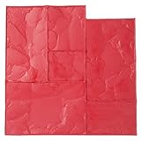 BonWay 12-595 24-Inch by 24-Inch Ashlar Cut Stone Urethane Texture Mat, Red [並行輸入品]