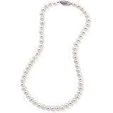 ブライズメイドギフト ホワイト淡水養殖パールネックレス 女性用 (17、6.5-7.0mm)