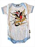 (シックス バニーズ) SIX BUNNIES ベビー服【ロンパース】青　スワロー/MUM&DAD (3~6ヶ月:60)