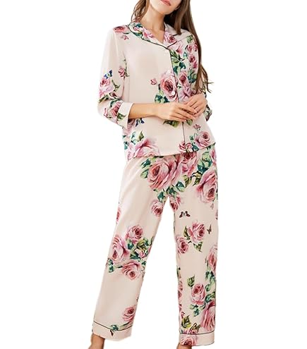 LOUNGE レディスベーシックシルクストレッチ パジャマ Mサイズ BASIC