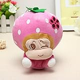 [ストロベリー] 18CM プラッシュ カートゥーン フルーツモンキー 吸着用おもちゃ 並行輸入品