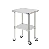 [日本製] ステンレス 作業台 キャスター付き 業務用 幅50cm 奥行45cm 高さ80cm 調理台 キッチン台 キッチン作業台 業務用キッチン ワークテーブル 防水性 耐油性 作業テーブル キッチン 家庭 厨房 工場 食器棚 収納 ステンレス作業台 kot2ca-5045