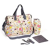 U Like Polka Dot Baby Diaper Tote Bag Set Baby Stroller Bags Shoulder Mummy Bag (Yellow) [並行輸入品]
