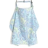 MRZD　授乳ケープ　マタニティ　出産祝い　フリーサイズ　多機能　 汗っかきの赤ちゃんに優しい　 綿100%　母乳育児サポート 軽量 持ち歩き お出掛けに便利 (青色)