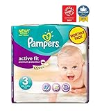 パンパースアクティブフィットおむつサイズ3月額パック - 204おむつ (Pampers) (x2) - Pampers Active Fit Nappies Size 3 Monthly Pack 