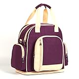 Orgrimmar Multifunction Diaper Tote Bags Baby Nappy Bag Larger Capacity Mummy Handbag Backpack(Purpl