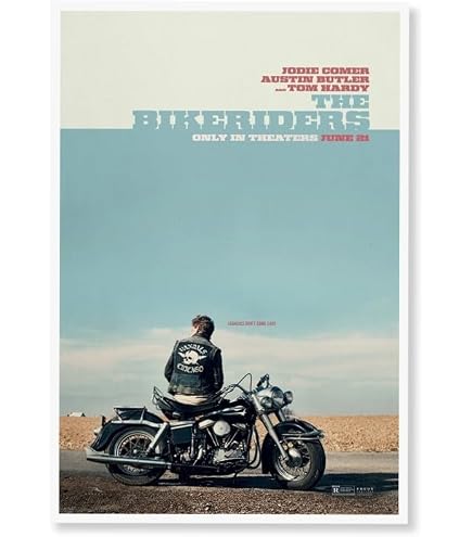 Amazon.co.jp: 【フレーム付-黒-】 映画ポスター ザ バイクライダーズ