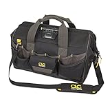 Custom Leathercraft L232 18-Inch 45 Pocket Tech Gear Lighted Big Mouth Tool Bag [並行輸入品]