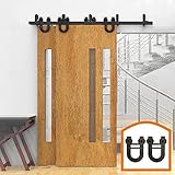 HomeDeco Hardware スライドドア レール 吊り引き戸 吊り金具 室内ドア 12 FT (3.66メートル)