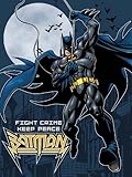 Licensed Batman Fight Crime Twin Size Plush Raschel Blanket New 60"x80" [並行輸入品]