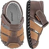 [ペディペド] pediped オリジナルズ Aaron アーロン - ファーストベビーシューズ ブラウン L (18-24 mos) 【並行輸入】
