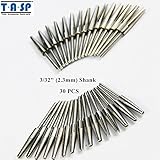 TASP 30 PC Foredom ミニロータリーマンドレル 3/32 「シャンクテーパスプリットサンドペーパーホルダー