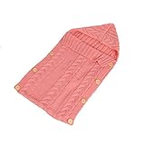 RaiFu 寝袋　睡眠袋　新生児　ベビー　キッズ　幼児　赤ちゃん　ニット　ソフトラップ　ブランケット　スワドル　0-12月の赤ちゃん ライトピンク