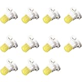 12V汎用 T3 SMD チップ 自動車LED ライト ダッシュボード メーターパネルライト 電球 /ホワイト（10個入り）