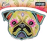 Cali's Pug, Officially Licensed Original Artwork, 3.6" x 5" - Sticker DECAL