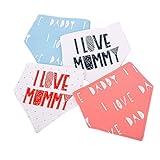 Jolieer ベビー 三角スタイ 三角バンダナ オシャレな ビブ スタイ 4枚セット (B)