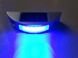 ソーラー１×6LED三日月型★常時点灯/青色★光センサーライト自動点灯道路鋲誘導灯防水防圧 アルミ合金省エネ