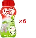 6本まとめ買い Cow&Gate（カウ&ゲート） 液体ベビーミルク　0-6カ月 200ml stage1
