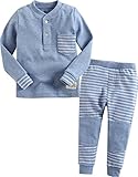 [Vaenait Baby]キッズ子供ベビー服綿100％ルームウェア長袖パジャマ寝間着上下セット Warm Simple Sky L