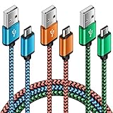 Viviber マイクロ usb ケーブル Micro B ケーブル【1.8M/保証付き/3色】2.4A急速充電ケーブル PS4 充電ケーブル Android充電ケーブル スマホ充電ケーブル タイプbケーブル 充電コード 高速データ転送 Sharp Aquos Pad/Zeta, Sony Xperia J1/A/Z3, Fujitsu Arrows A/F/NX/Z/PS4 コントローラーなどMicro端子機器対応