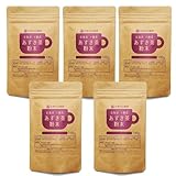 北海道産 十勝 あずき茶 粉末 パウダー 100g 国産 小豆茶 栄養丸ごと摂れる ノンカフェイン 無添加 (粉末 100g, 5, 個)