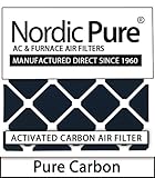 Nordic Pure 10 x 20 x 1purecarbon-12 10 x 20 x 1ピュアカーボンAC炉フィルタ、12のボックス