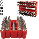 33 ピース セキュリティ耐タンパトルクス六角スター ビット セット電気ドリル #71214