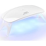 UVライト LEDネイルドライヤー 硬化用UVライト 日本語取扱説明書付 UV&LEDダブルライト タイマー設定可能 ジェルネイル用 折りたたみ式 手足両用 USB式 (ホワイト)
