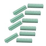 uxcell ターミナルブロックコネクタ プラスチック メタル PCBターミナルブロック 10個入り