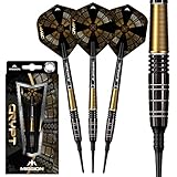 Mission Crypt ブラック&ゴールド PVD M1 90%ソフトチップダーツ 20g