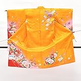 着物ひととき 七五三 3歳 女の子 着物 表地黄 花 鞠 ii3265a05 中古