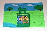 布絵本 SAFARI  ANIMALS サファリ アニマル 刺しゅう入りマット付き 英語版 知育