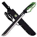 Master Cutlery ZB-131 Z-Hunter 25" Machete Black Paint Blade Black Green ABS Rubber Handle Sheath [並