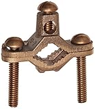 Morris Products 90629 Ground Pipe Clamp, For Direct Burial, 1/2 - 1" Water Pipe Range, 2 -10 Wire Ra