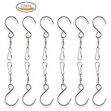 Teenitor Wind Spinner Chime回転クリップフック回転TurnツイストスピンHang、304ステンレススチール – 12個