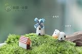 Generic 3Pcs/lot cow house windmill ornaments fairy garden miniatures gnome moss terrarium kawaii re