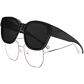 FEISEDY Polarized Fit Over Sunglasses for Women Men Oversized Over Glasses B2922