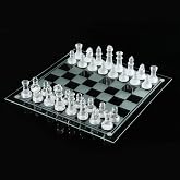 VGVG 国際チェス クリスタル チェスセット オールガラス製 ファッション スムーズ 脳トレーニング収納便利 大人向け 教育 誕生日プレゼント (20*20CM)