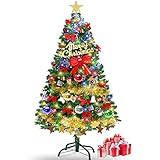 クリスマスツリー セット150㎝ オーナメント 13種類 電池式LEDライト付 組立簡単 飾り 大型 おしゃれ