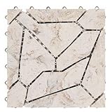 ワタナベ工業 システムストーン SS-300-BR 30㎝×30㎝×D19㎜ ブラウン 30枚入