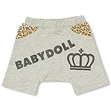 BABYDOLL（ベビードール） ヒョウ柄切替ショートモンキーパンツ ベビー キッズ 90cm グレー