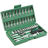 Beho-46pcs /セットスチールオートスリーブコンビネーションツールレンチカー修理ツールソケット