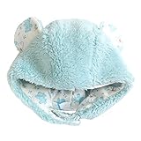 (ボリボンウーフ)boribon oeuf ベビー 帽子/キャップ/なりきり(キャルム柄)/ブルー(クマ)