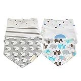 Jolieer ベビー 三角 バンダナ型スタイ 6枚セット 男の子 (アニマルスタイル)