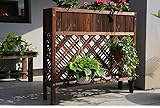 JCRNJSB® 屋外の花箱耐食性のある固体の木のフラワーラックプランターグリッドパーティションホテルは大きなフェンスフェンスフェンスフラワーポットフレーム 折りたたみ式、フラワースタンド ( サイズ