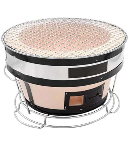 Amazon | 亀島製陶所 木炭コンロ 9号 （アミ付き）七輪 | 亀島製陶所