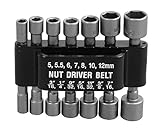 WorkShop 82928RP Power Nut Driver Bit Set, 14-Piece [並行輸入品]